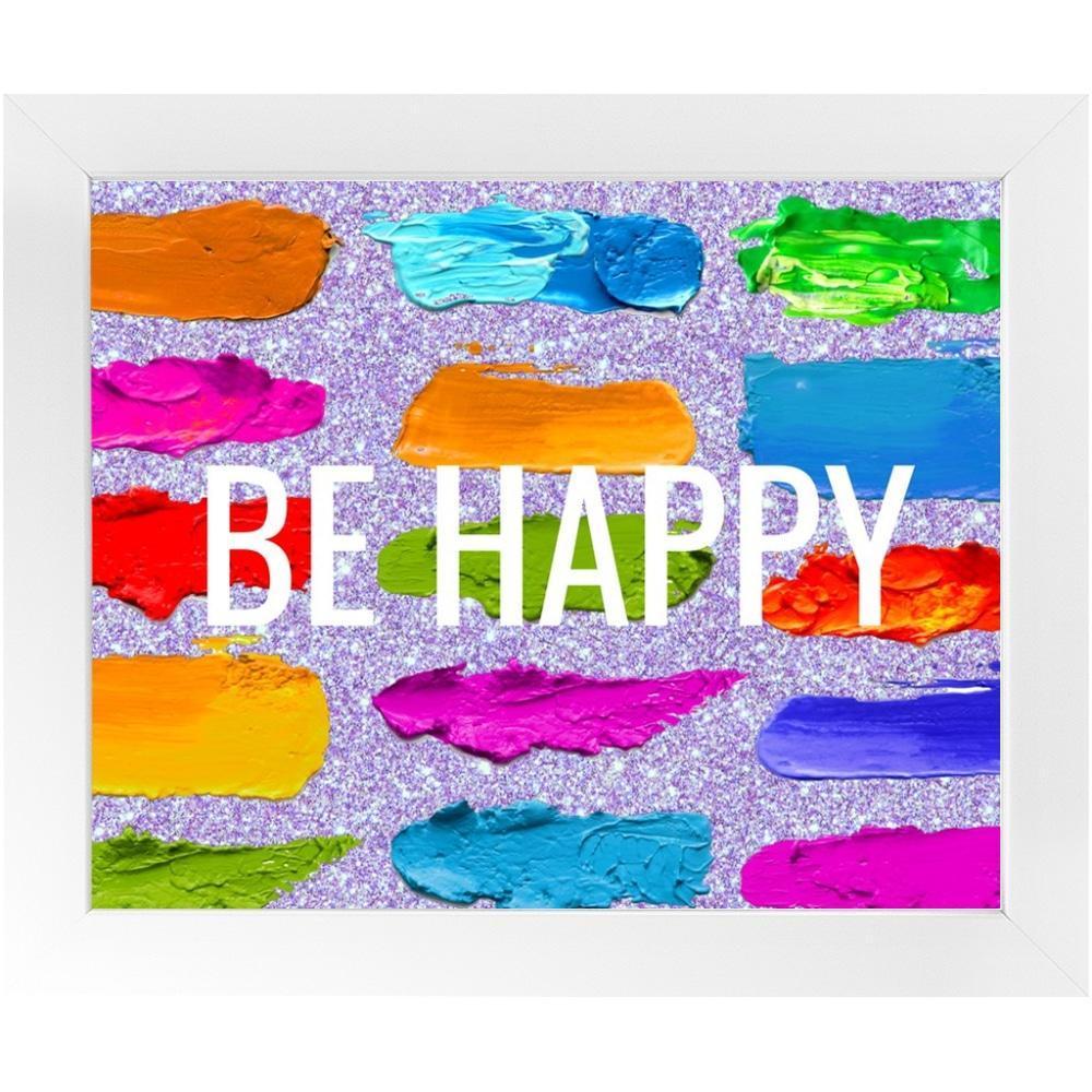Be Happy - 8x10 inch - Framed Print