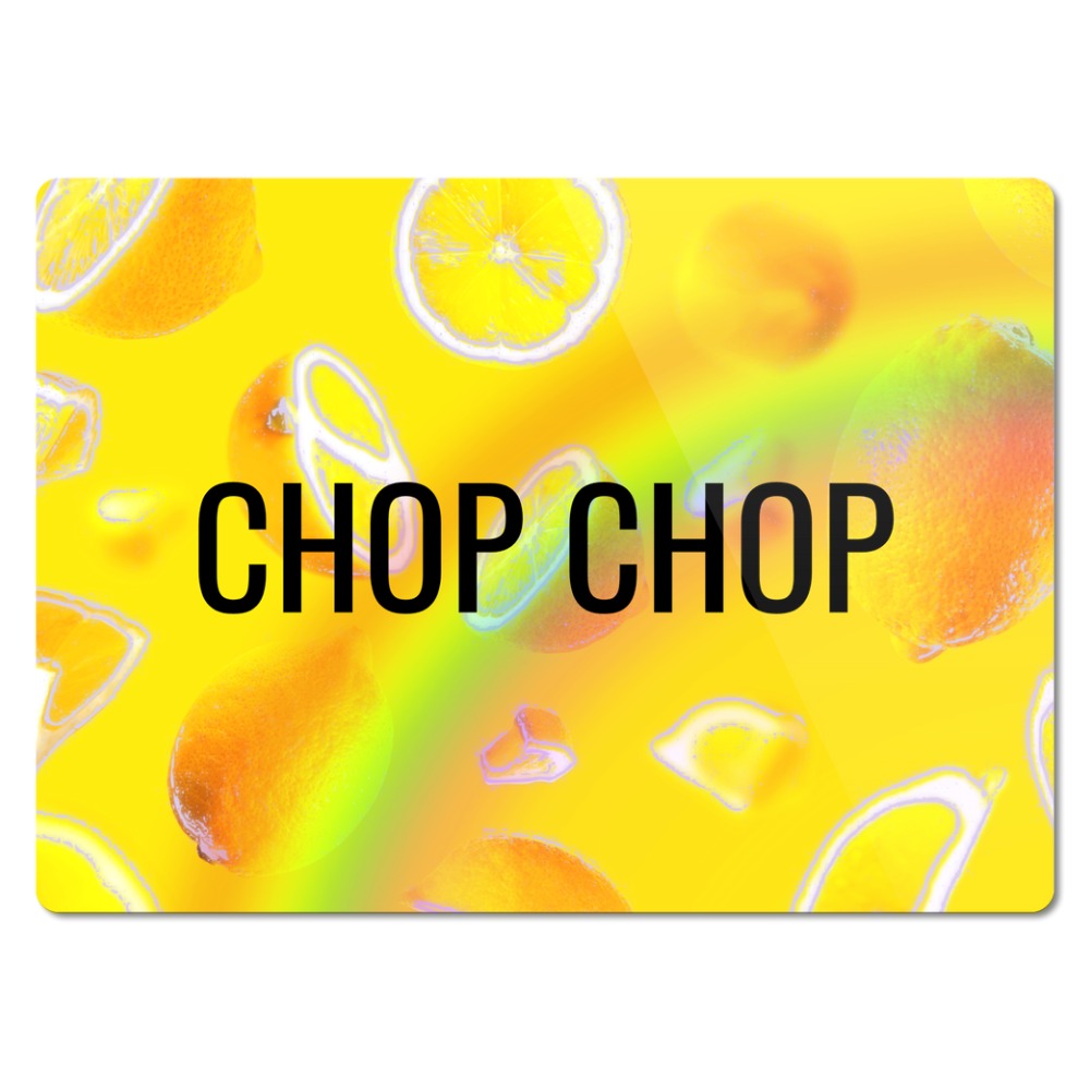 Chop Chop Lemon Cutting Board