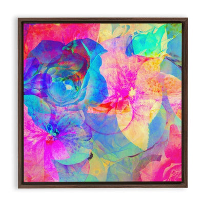 Bright Lights Big Flower - Walnut / 10x10 inch - Canvas