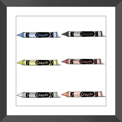 Crayons Framed Print - ArtSugar