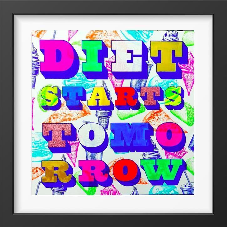 Diet Starts Tomorrow Framed Print - ArtSugar