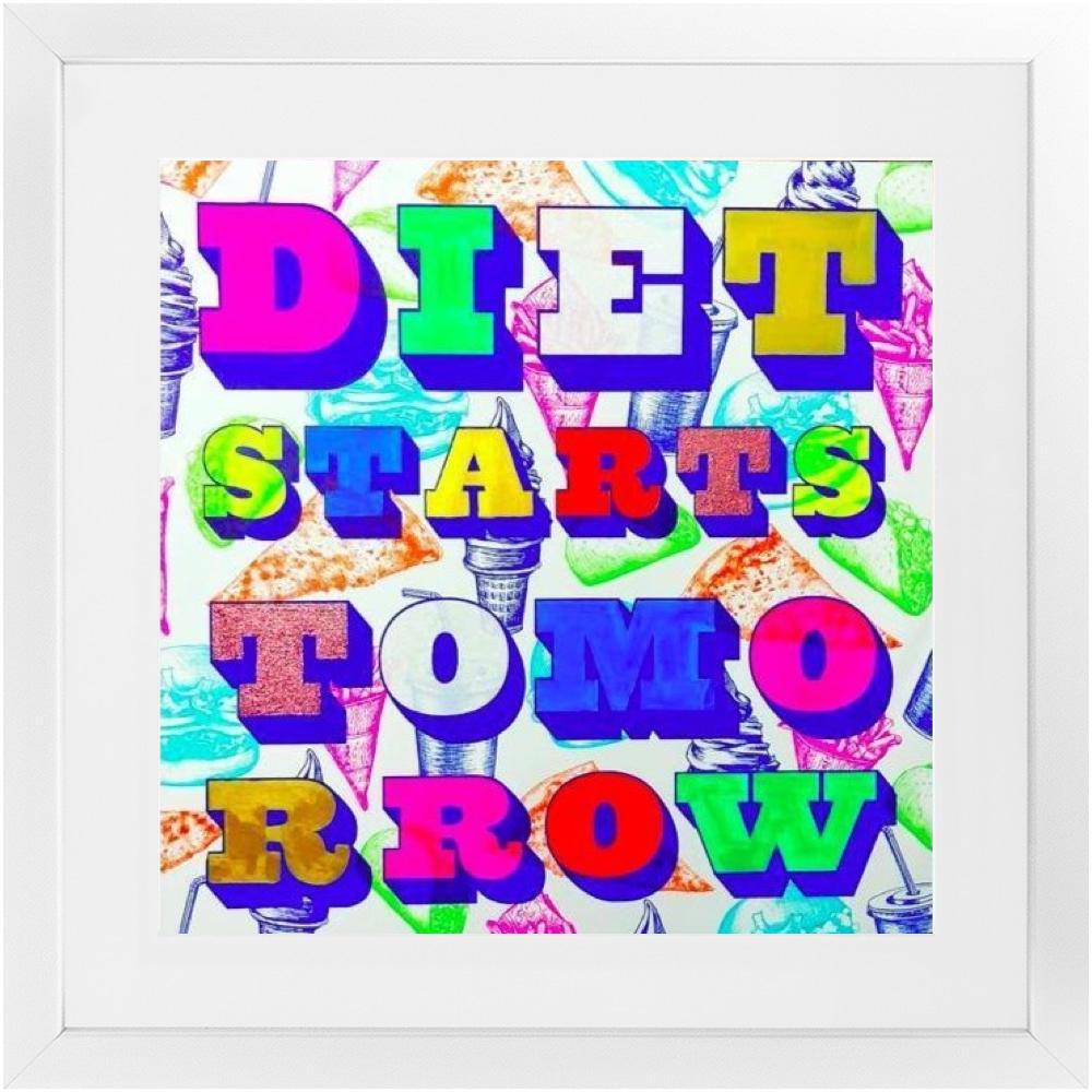 Diet Starts Tomorrow Framed Print