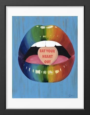Eat Your Heart Out Framed Print - ArtSugar