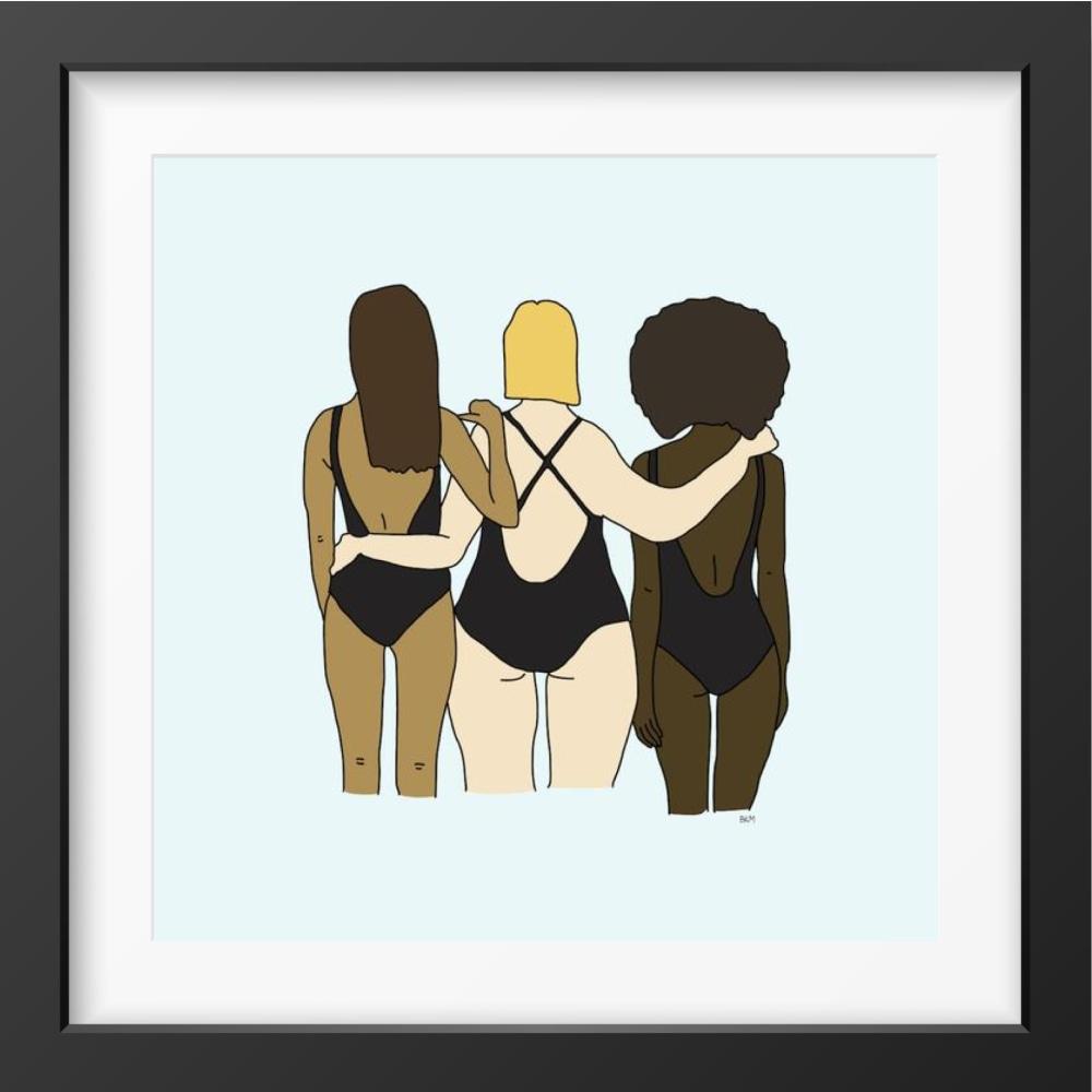 Girls Support Girls Framed Print - ArtSugar