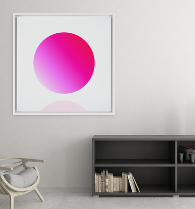 Gradient One (36x36 inch) Framed Canvas Wall Art