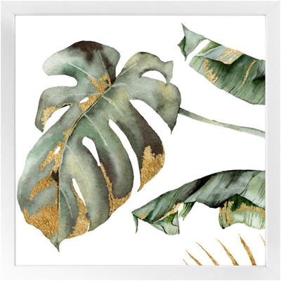 Greens and Golds - Build Your Gallery Wall - Square 16x16 inch - Framed Print