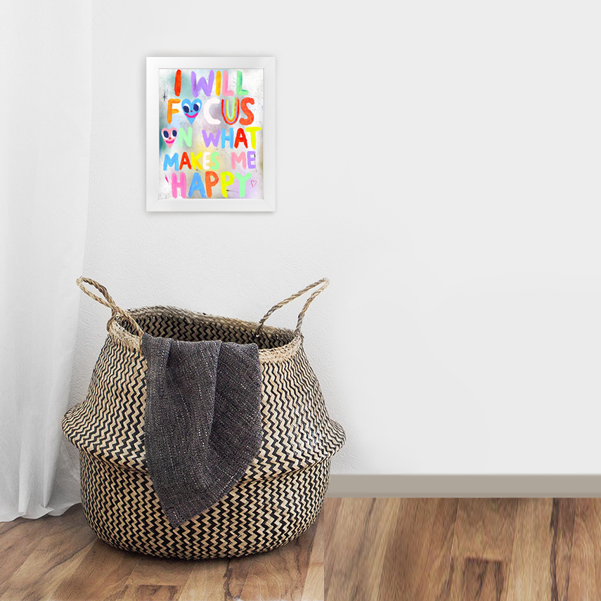 I Will Focus On What Makes Me Happy Framed Print