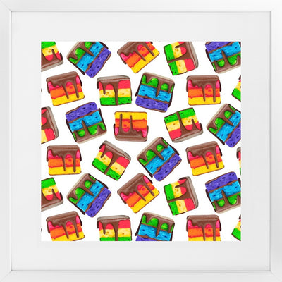 Rainbow Cookies Inspired by Zola Bakes Framed Print - ArtSugar