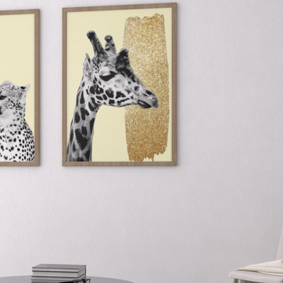 Glitter Giraffe Framed Print