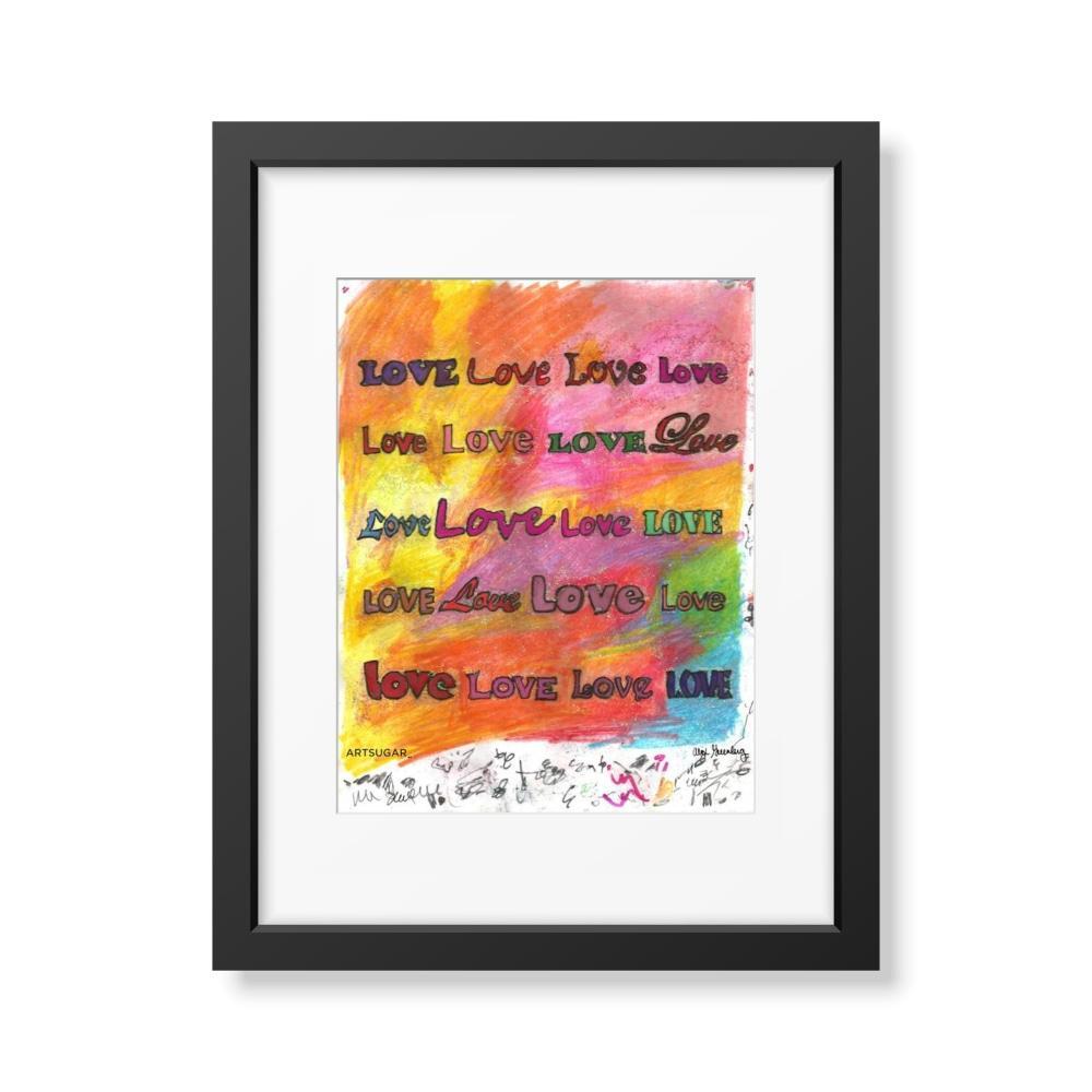 Love Love Love Framed Prints - ArtSugar