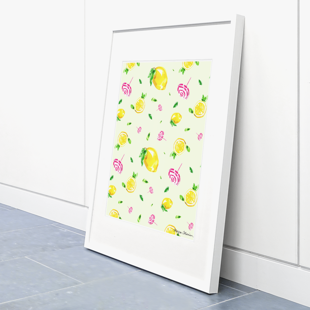 Capri Lemon Shower Framed Print