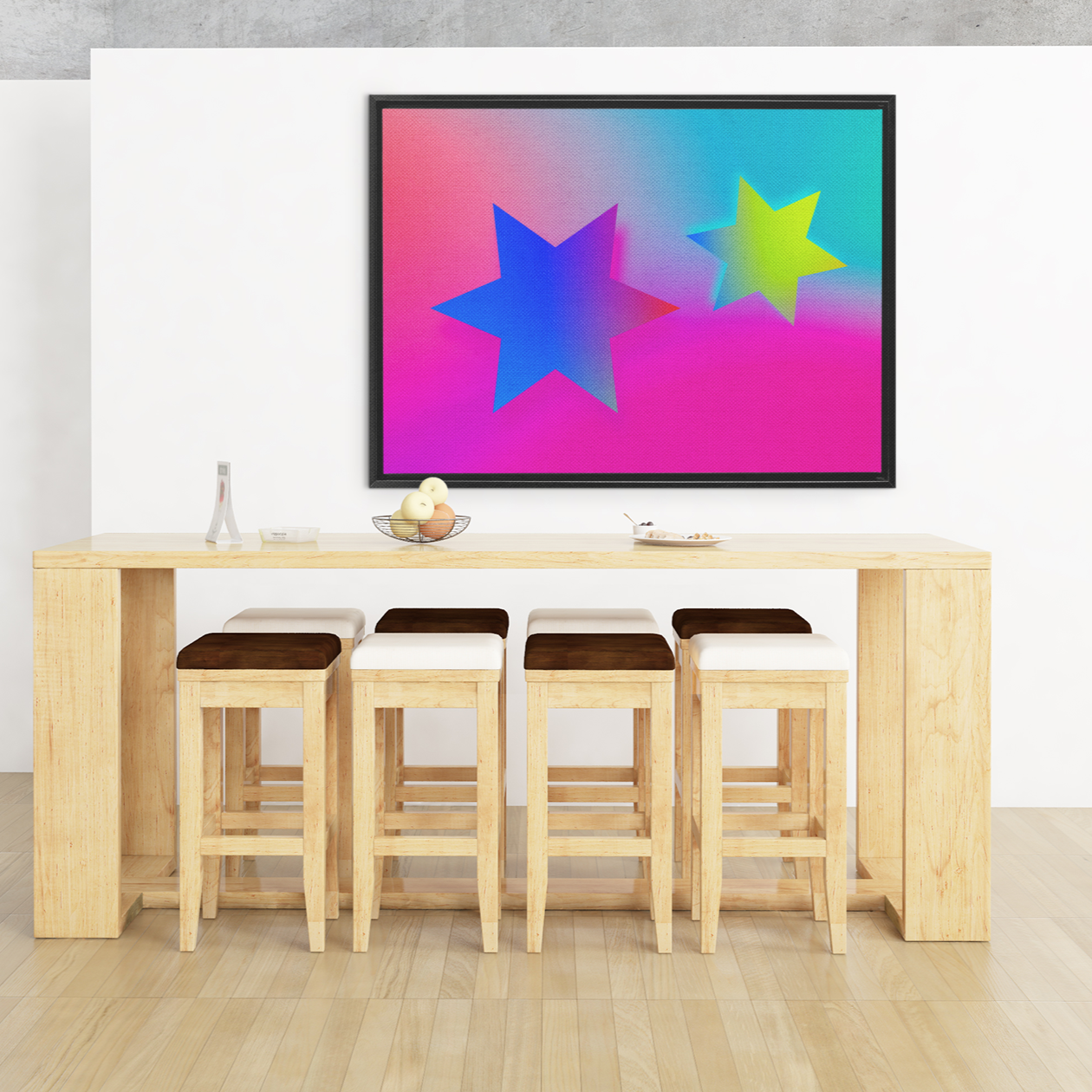 Star Gradient (30x40 inch) Framed Wall Art
