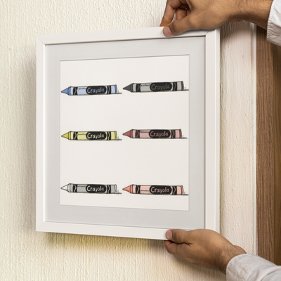 Crayons Framed Print