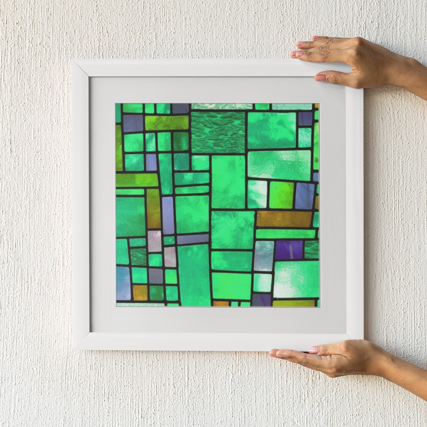 Stained in Green Framed Print