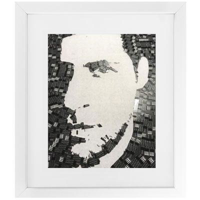 Natter Self Portrait in Diabetic Test Strips Framed Print