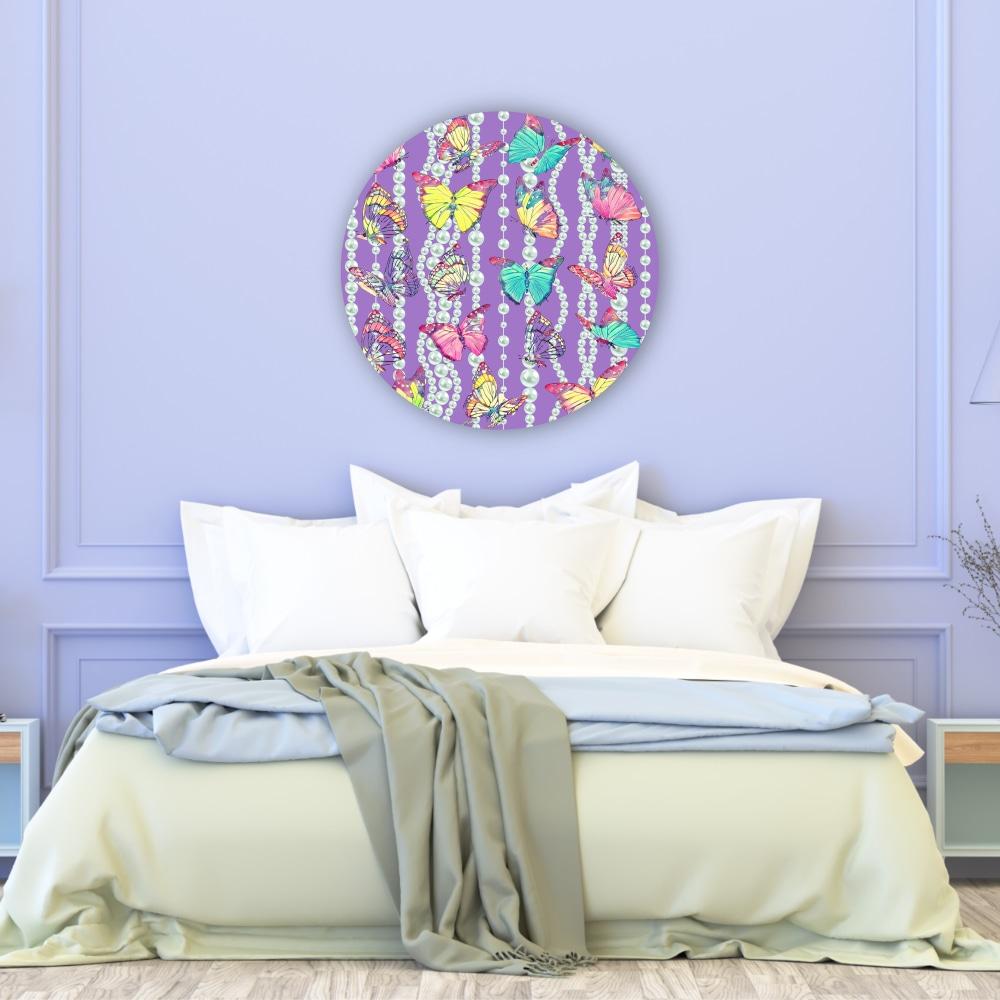 Pearly Butterfly | Acrylic Mountable Round - Acrylic Rounds