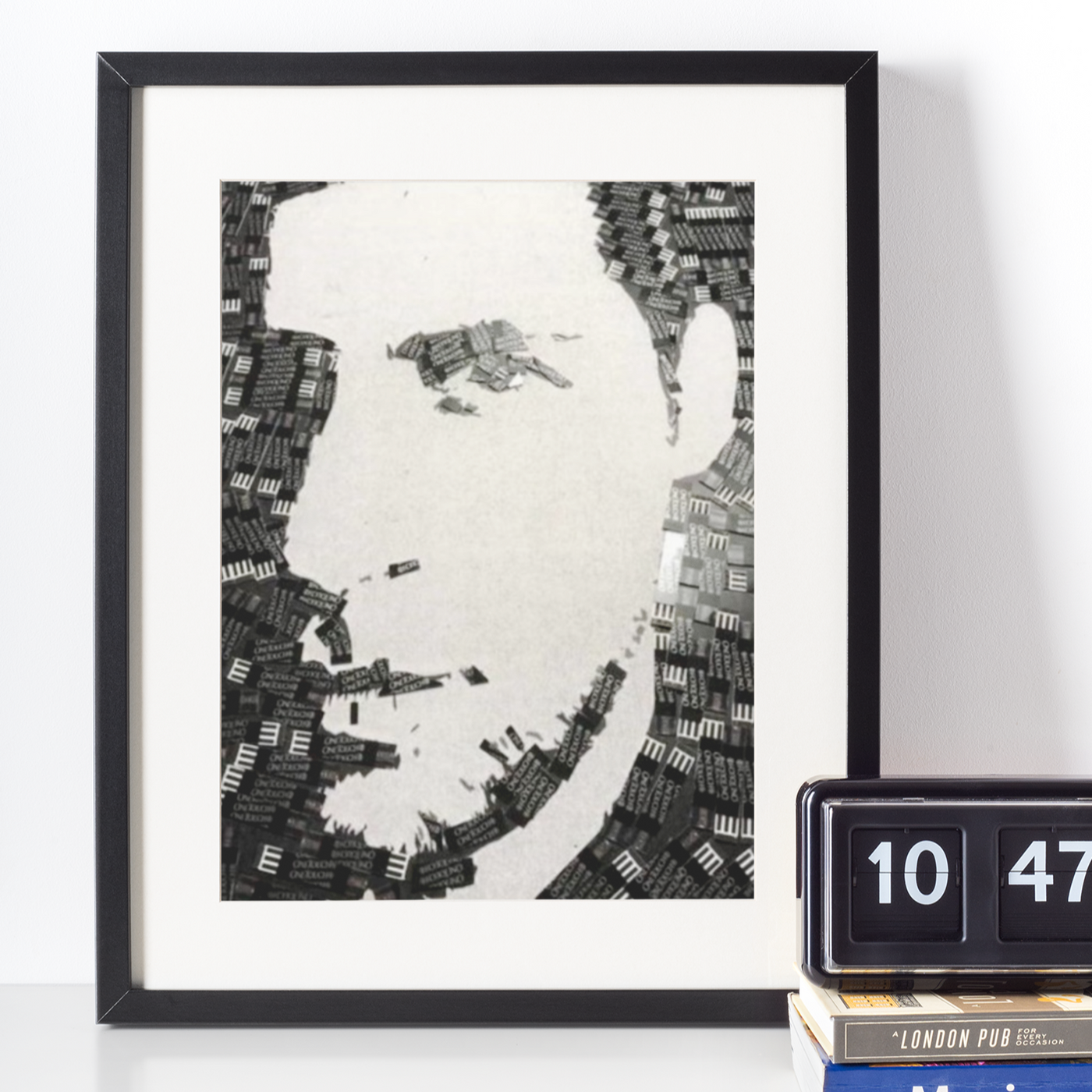 Natter Self Portrait in Diabetic Test Strips Framed Print