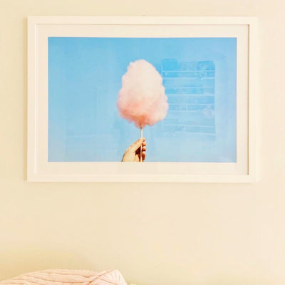 Pink Blue and You Framed Print - ArtSugar