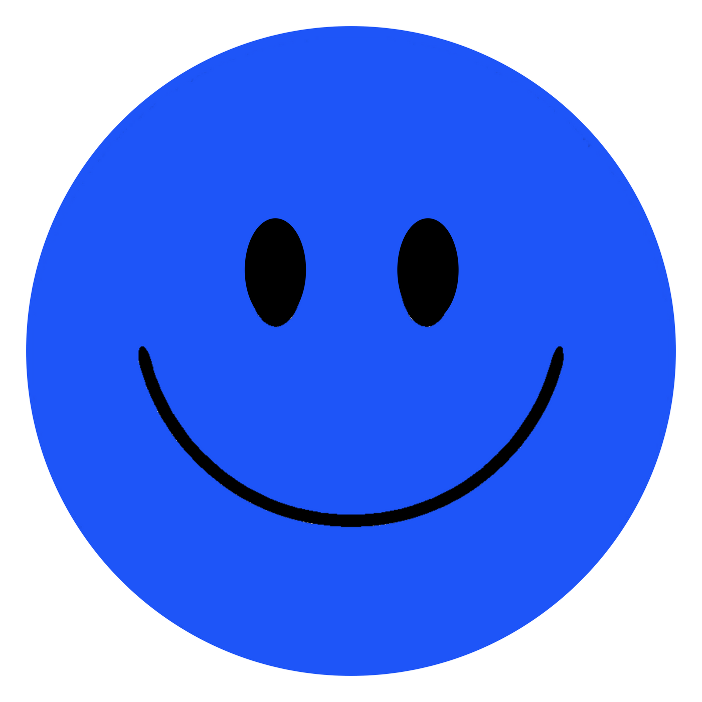 smiling face clip art blue