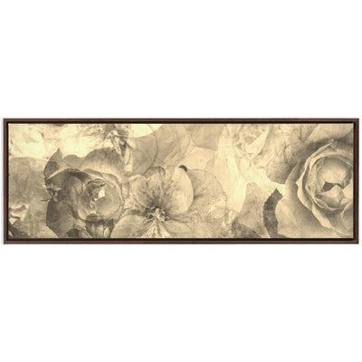 Sepia Floral - Walnut / 20x60 inch - Canvas
