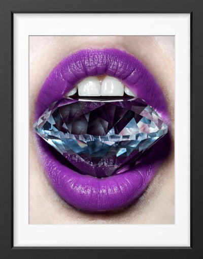 Shine Bright Like A Diamond Purple Framed Print - ArtSugar