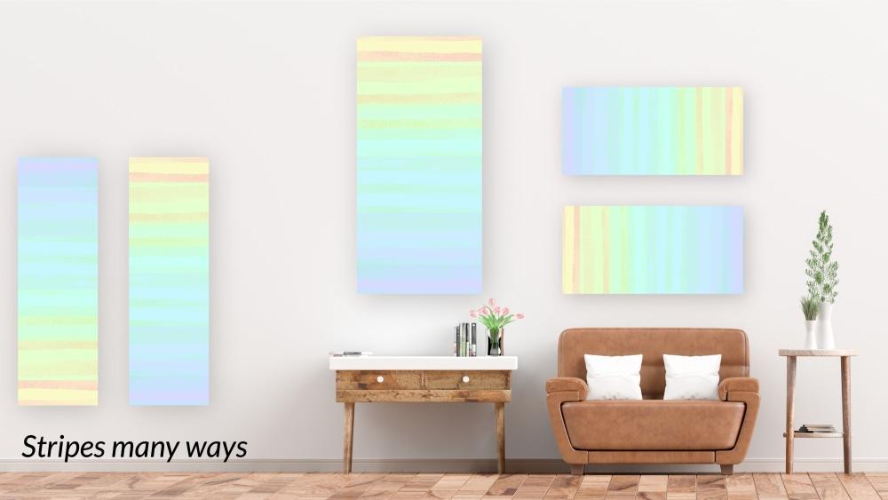 Soft Rainbow Stripes - Acrylic Print