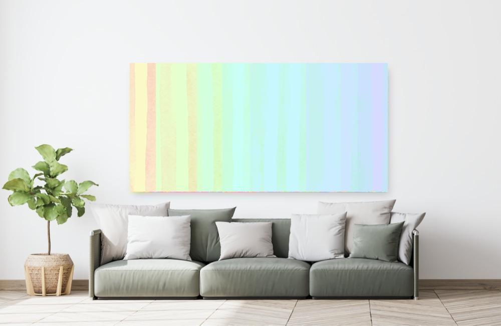 Soft Rainbow Stripes - Acrylic Print