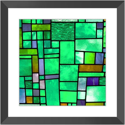 Stained in Green - 22.5x22.5 inch / Black - Framed Print