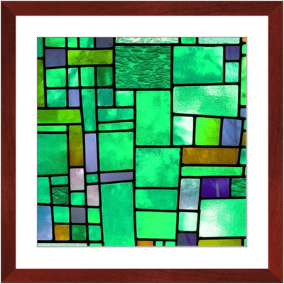 Stained in Green - 26.5x26.5 inch / Cherry - Framed Print