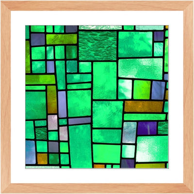 Stained in Green - 26.5x26.5 inch / Natural - Framed Print