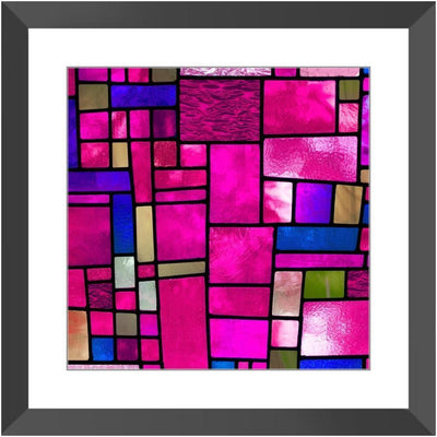 Stained in Pink - 22.5x22.5 inch / Black - Framed Print
