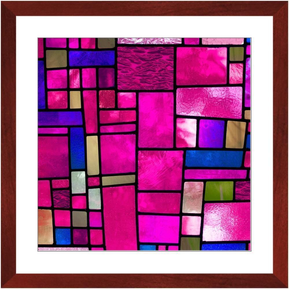 Stained in Pink - 26.5x26.5 inch / Cherry - Framed Print