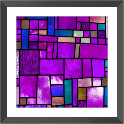 Stained in Purple - 26.5x26.5 inch / Black - Framed Print