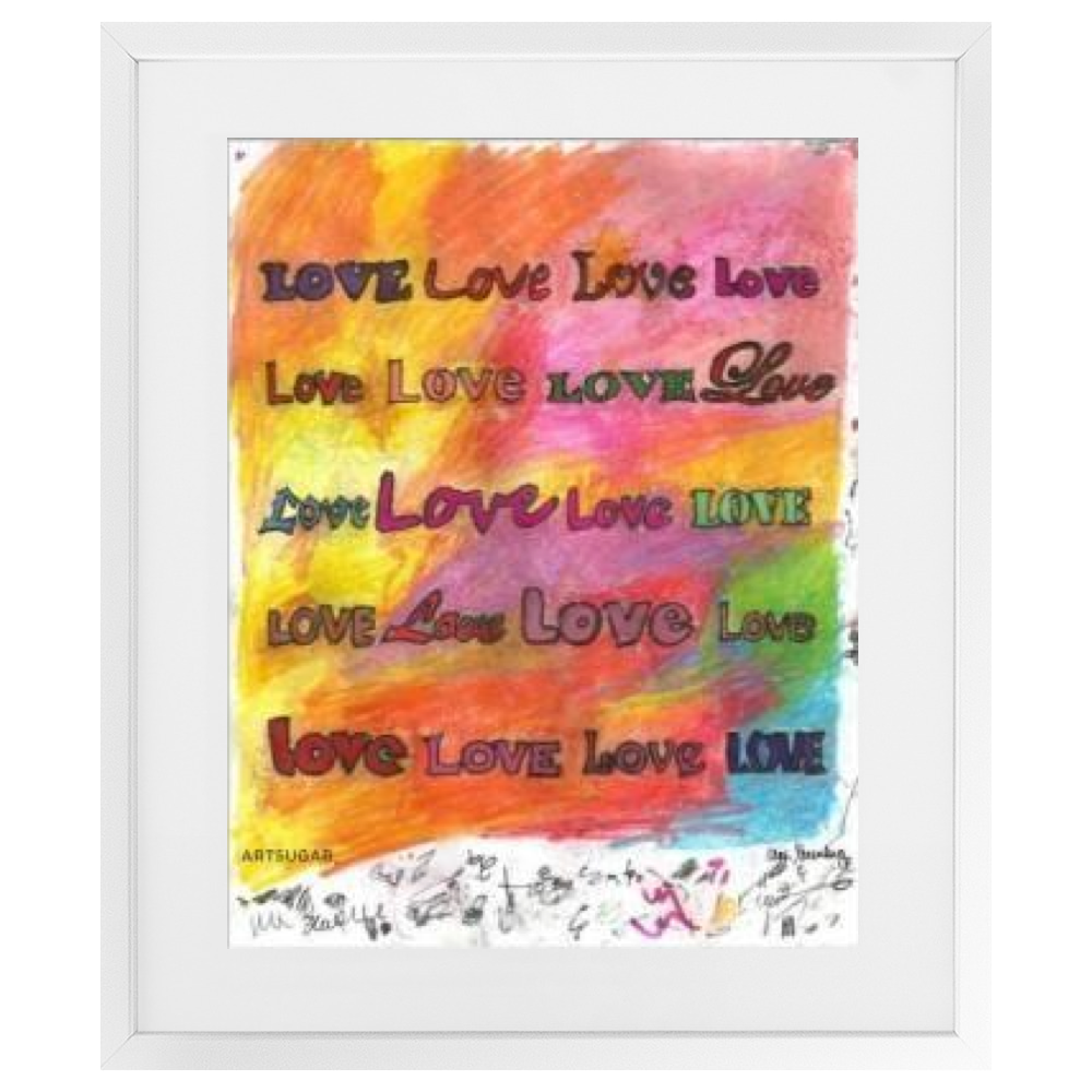 Love Love Love Framed Prints