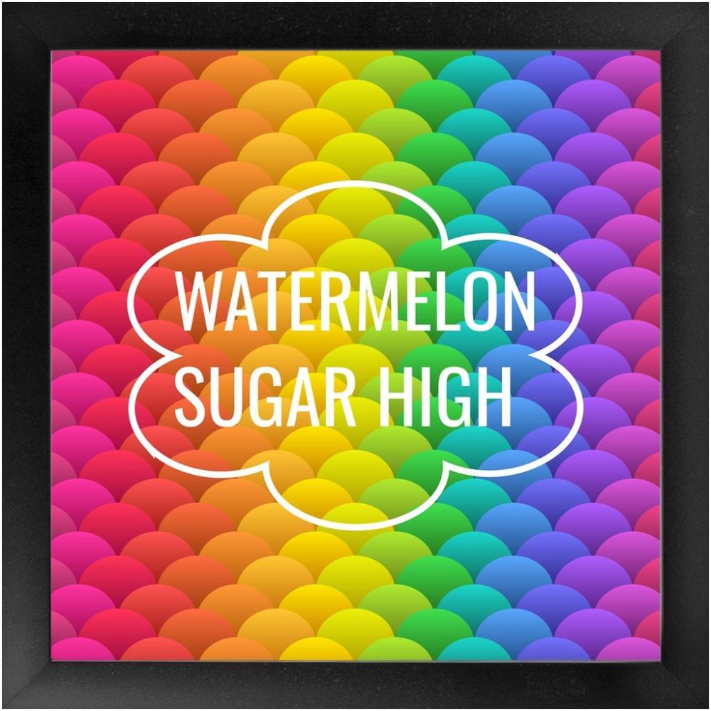 Watermelon Sugar High - 12x12 inch / Black - Framed Print