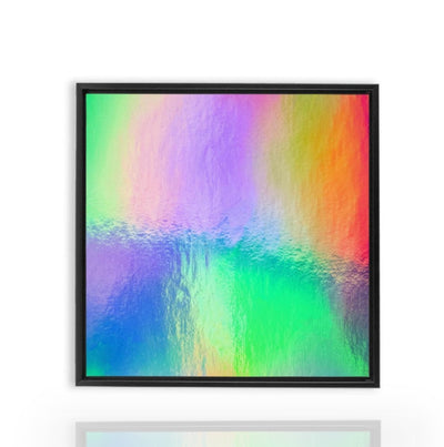 Watery Rainbow Drop - Black / 10x10 inch - Canvas