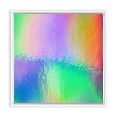 Watery Rainbow Drop - White / 10x10 inch - Canvas