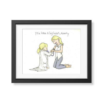 You Have a Big Heart, Mommy (blonde) Framed Print - ArtSugar